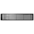 Black-Matte Solid Aluminum Fixed Bar Supply/Return Air Vent Grille R334493