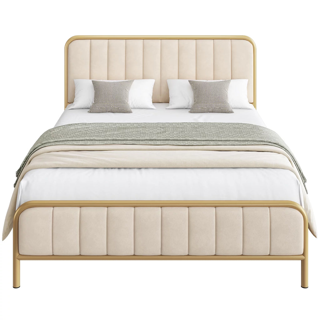 Queen Size Tufted Upholstered Bed Frame W920