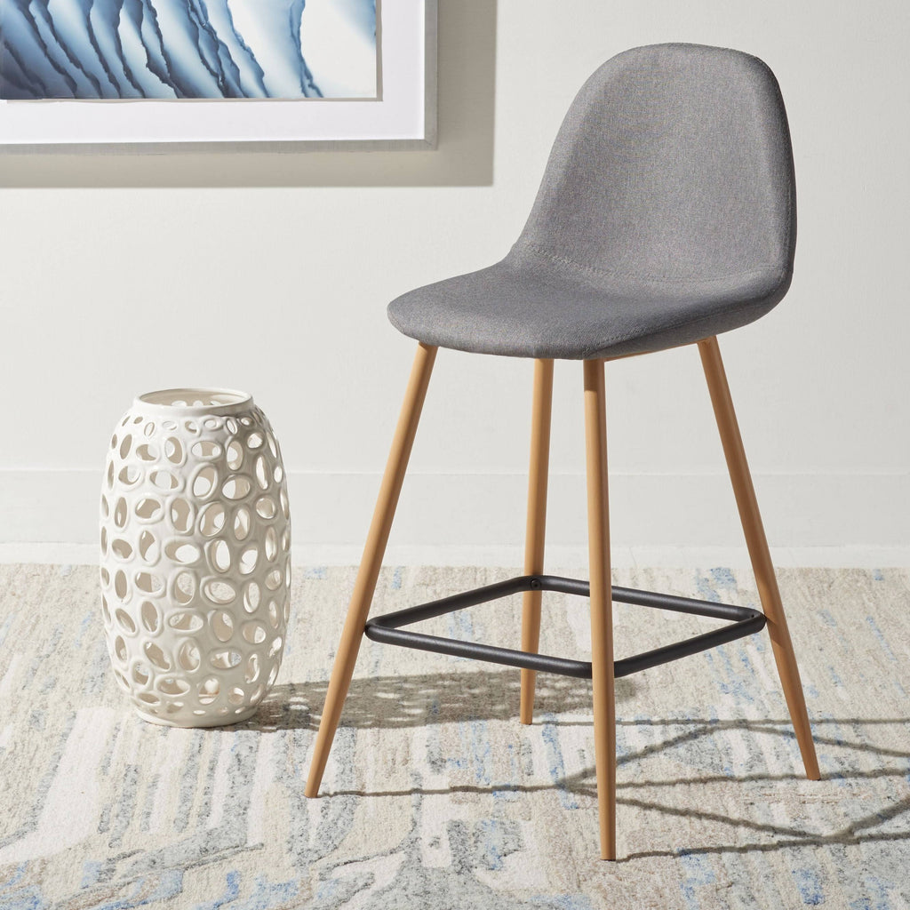 Dark Grey & Natural Counter Stool S753457