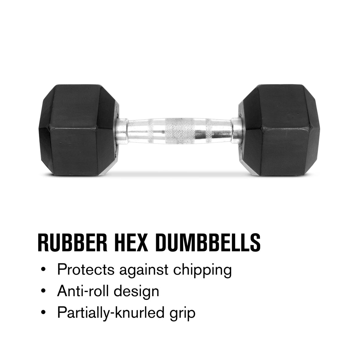 Rubber Hex Dumbbell 45 lbs R638441