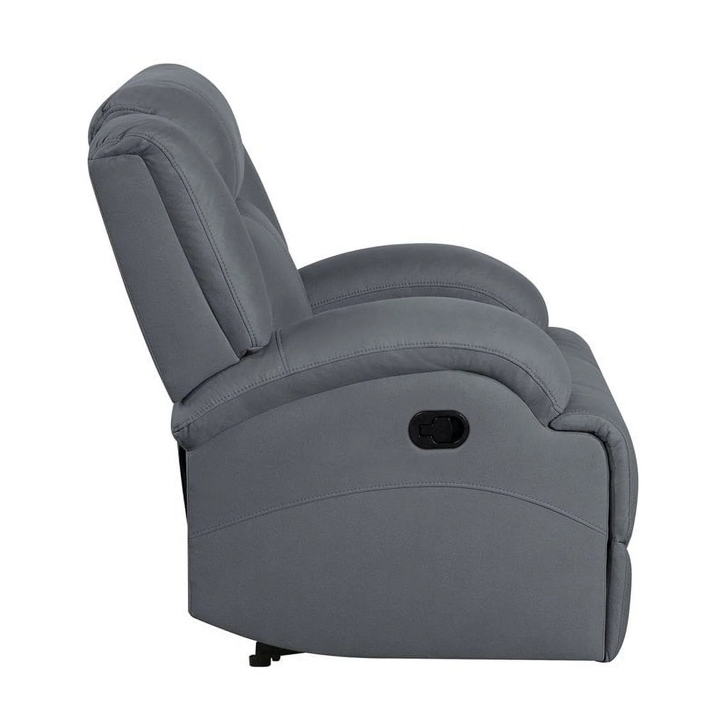 Graphite Blue Microfiber Reclining Chair U46689