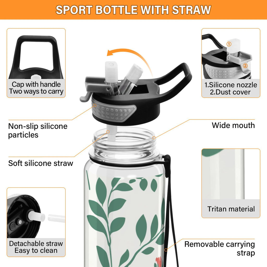 32oz Tritan Sports Water Bottle with Straw V3453
