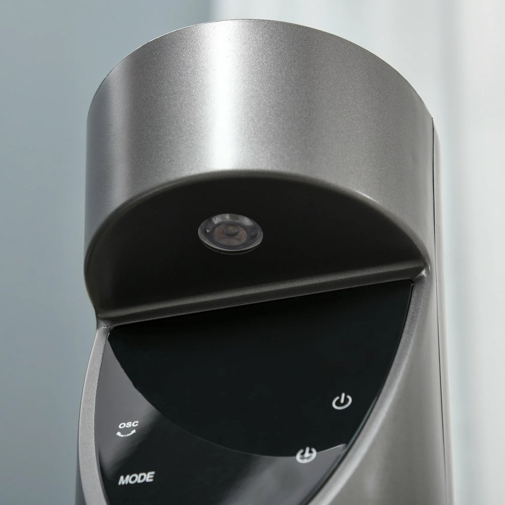 46 Tower Fan with Air Filter, Oscillating, 3 Speeds, 12H Timer, Remote Control, Grey X12035