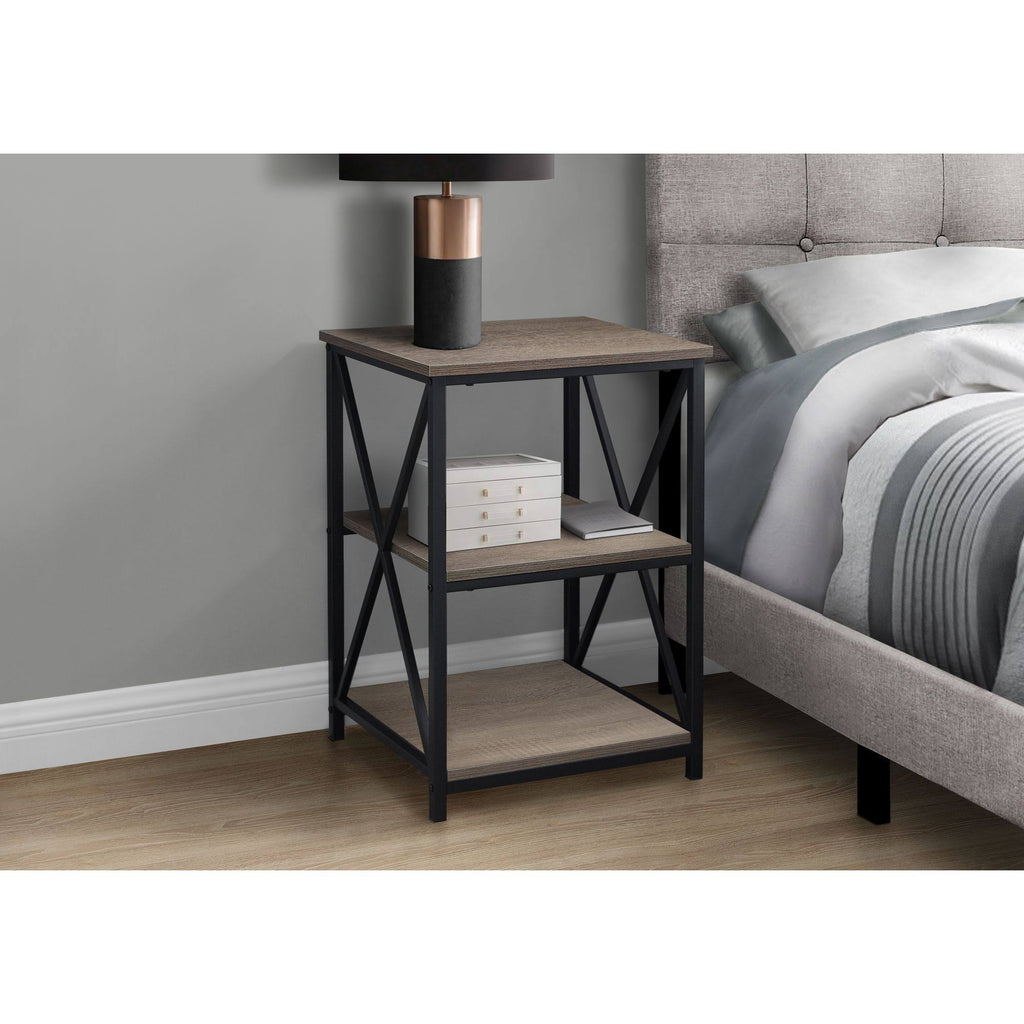 Dark Taupe Contemporary Accent Table Q2066