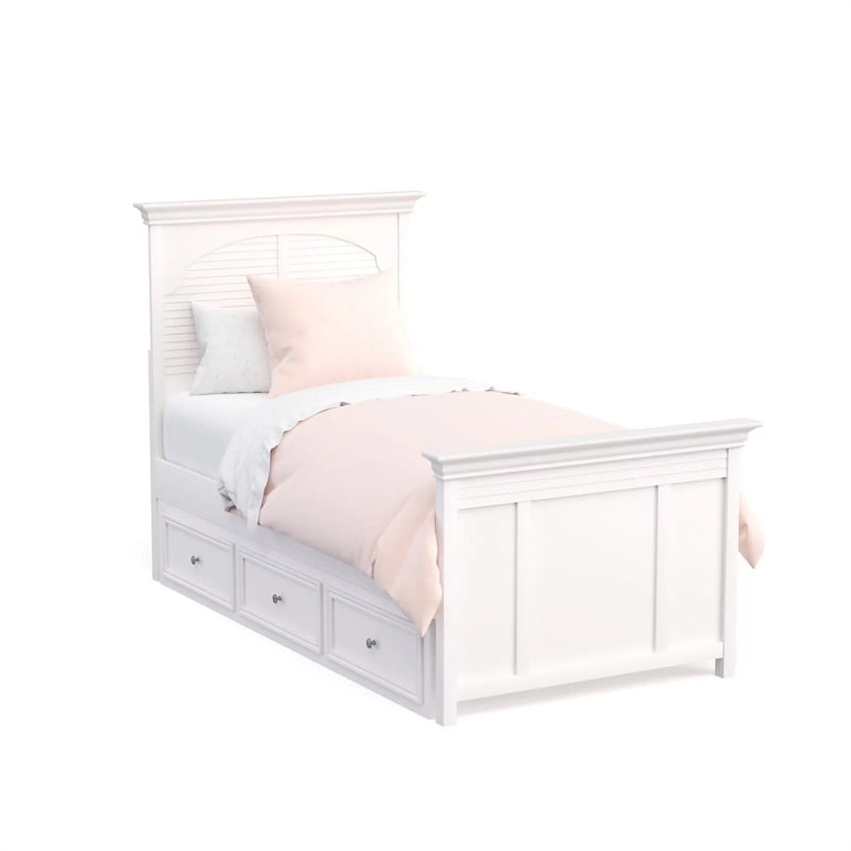 Bright White 3 Under Bed Storage Drawers Y267572