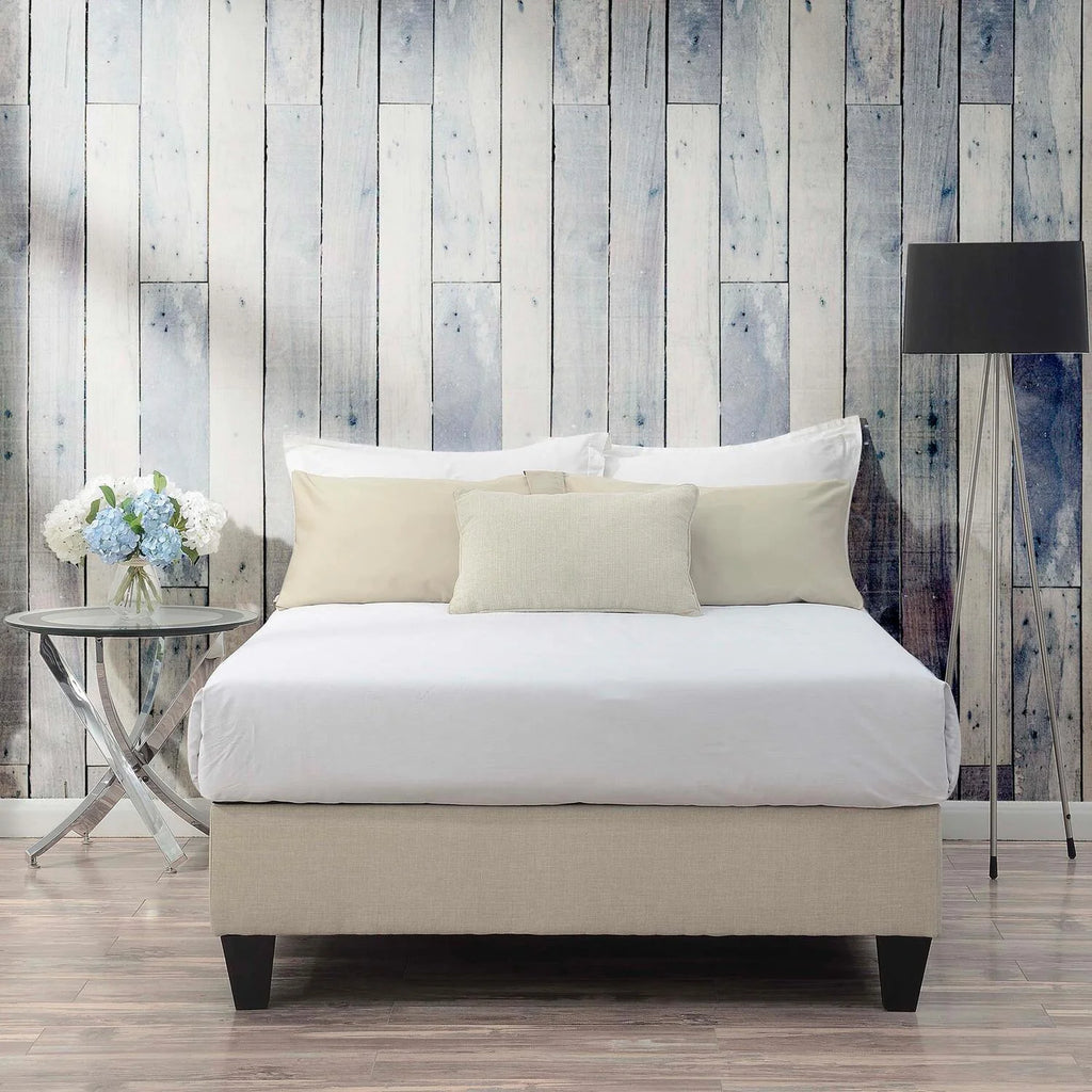 Natural Contemporary Full Platform Bed D4302