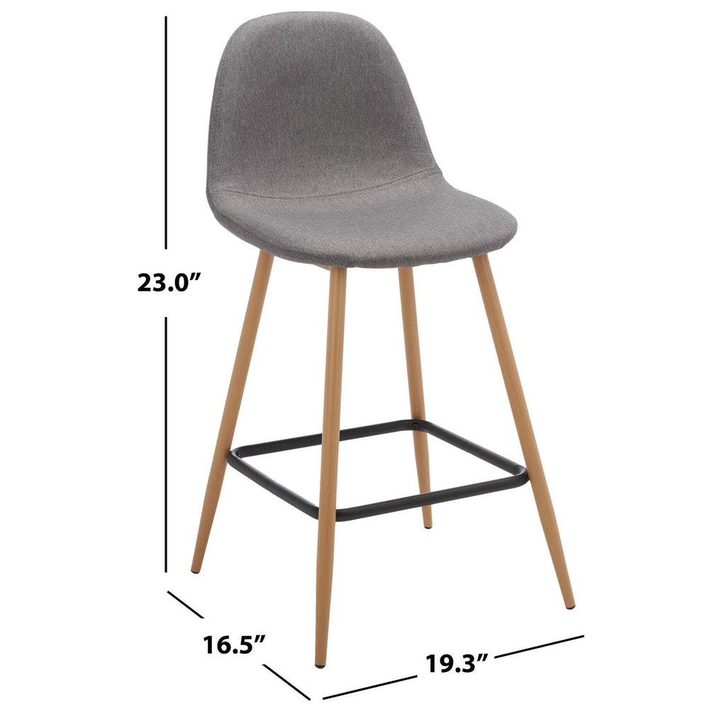 Dark Grey & Natural Counter Stool S753457