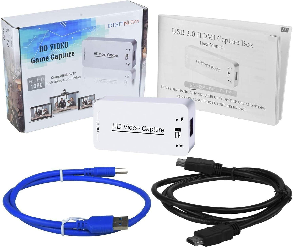 USB Capture HDMI Video Card, HDMI to USB Dongle Full HD 1080P Video Game Grabber Converter Z582
