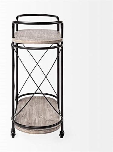 Black Two Tier Bar Cart Z585117