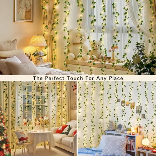 200 LED Artificial Ivy Leaf Fairy Lights with Remote D374961