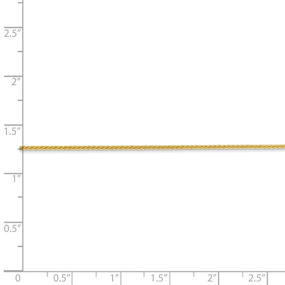 14kt Yellow Gold 1mm Spiga Chain with Lobster Clasp, 20 inch V849