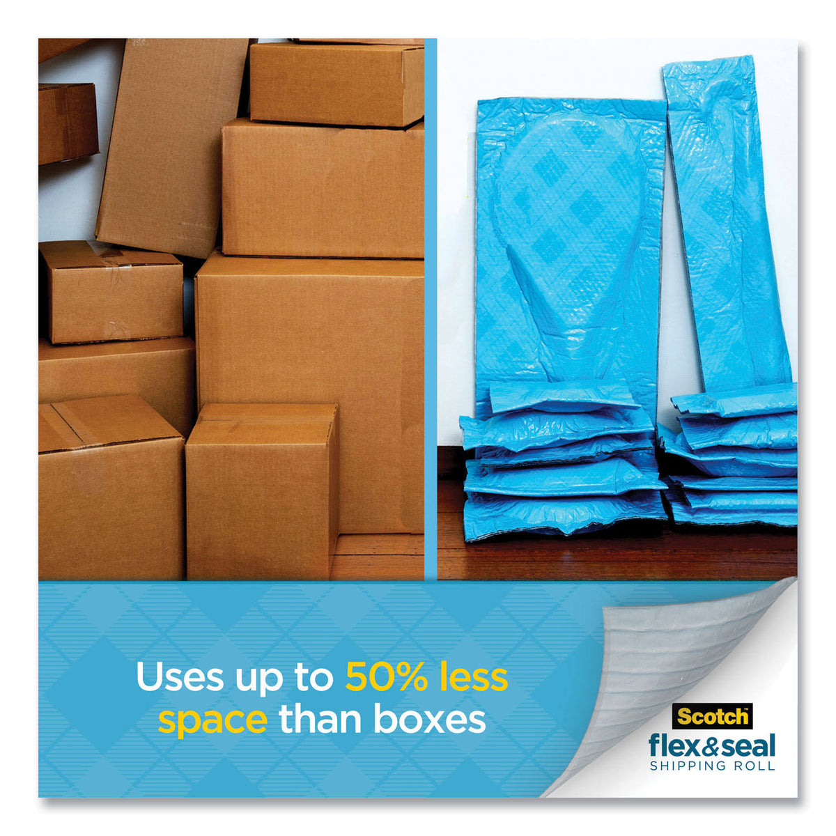Blue/Gray Flex and Seal Shipping Roll O61084