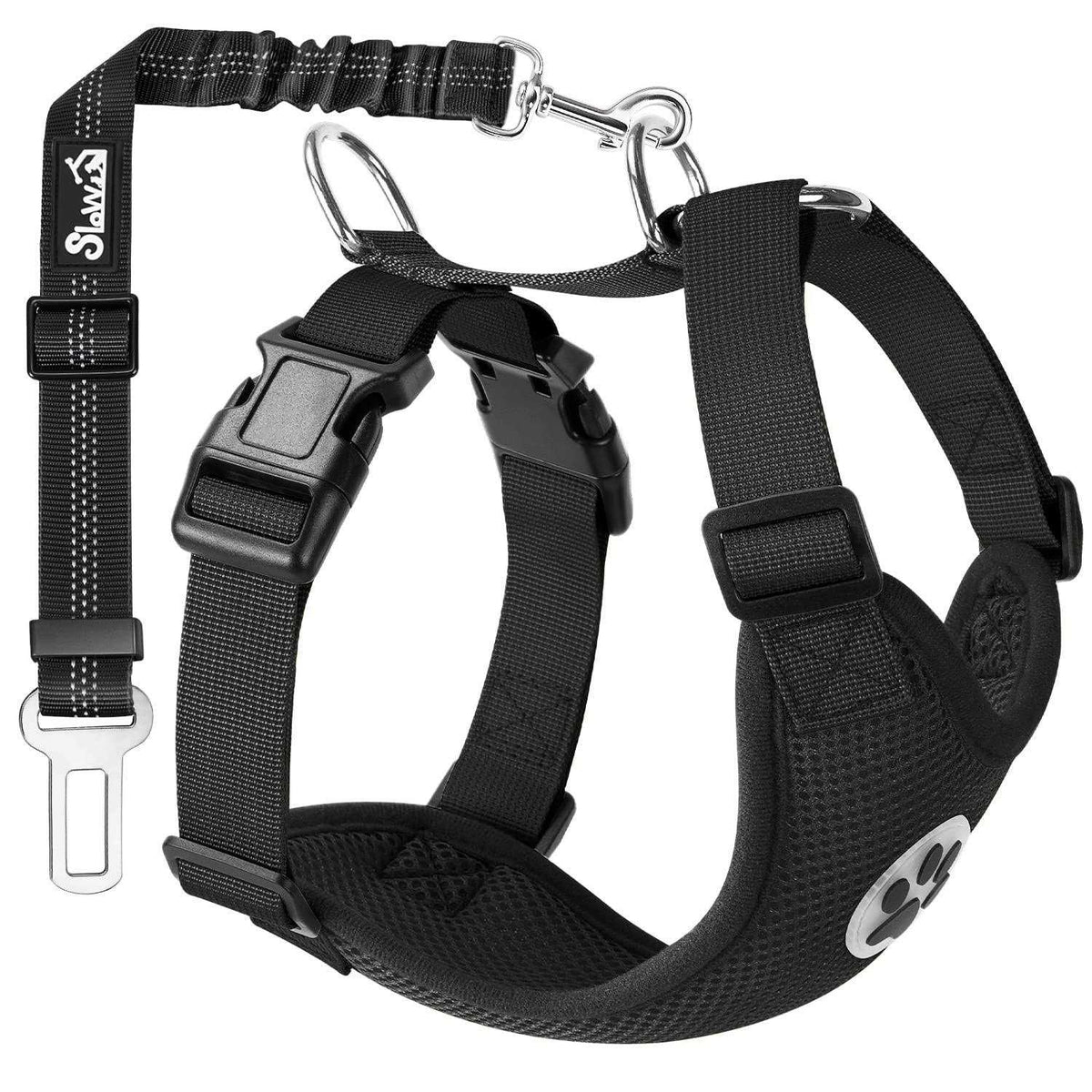 Dog Car Harness Seat Belt Set Adjustable Mesh Breathable G63126