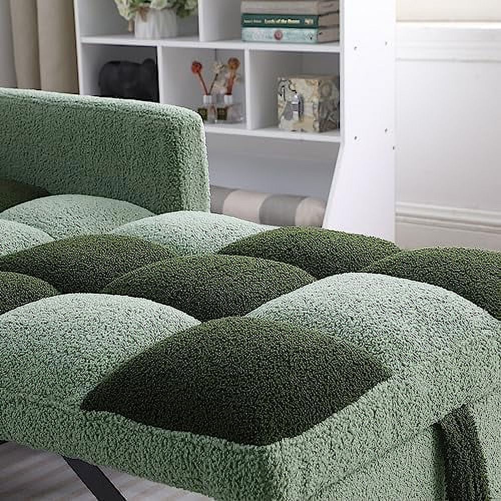 3 in 1 Convertible Velvet Sleeper Chair Bed with Pillow X78101