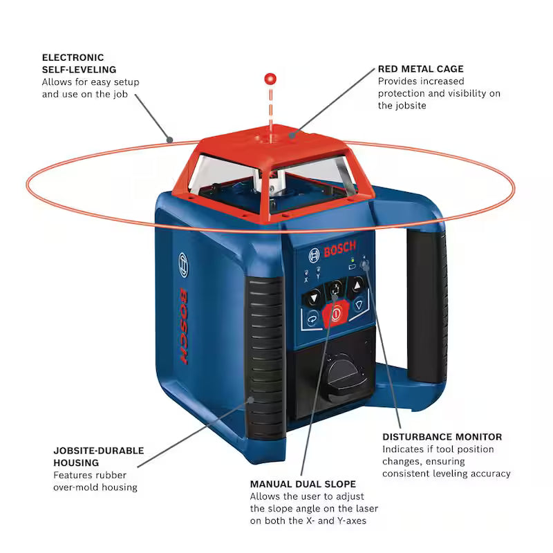 2,000 ft. Rotary Laser Self Leveling Kit J6916