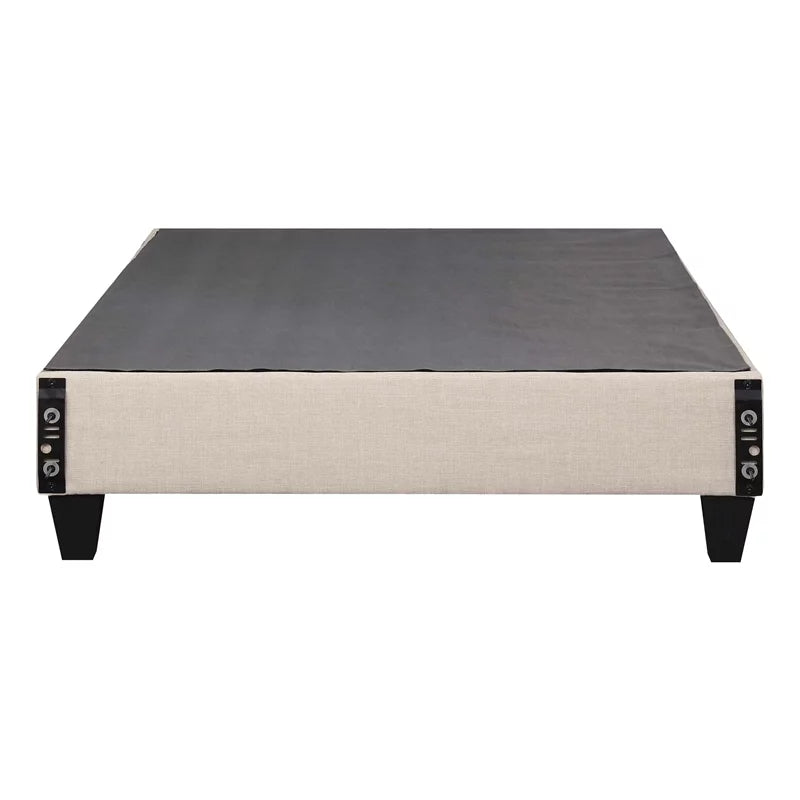 Natural Contemporary Full Platform Bed D4302