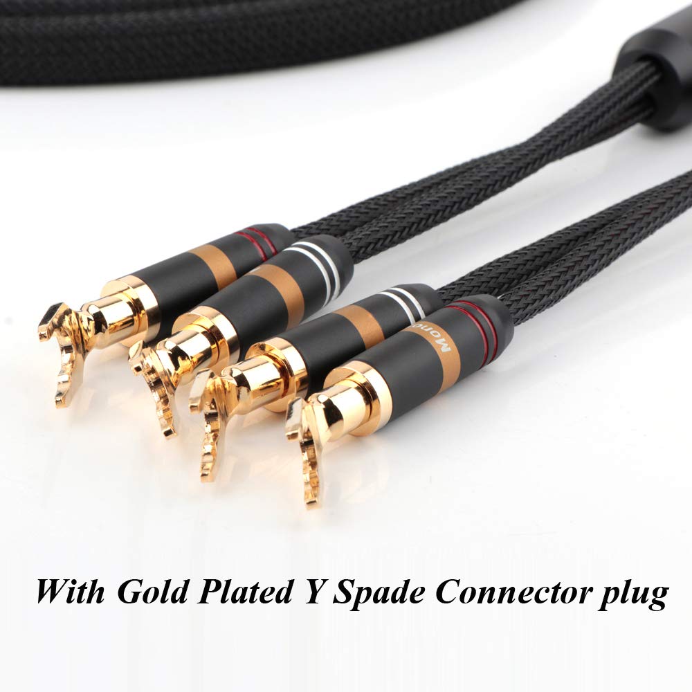 OFC Copper Speaker Cables with Banana Plugs and Gold Plated Connectors K1438