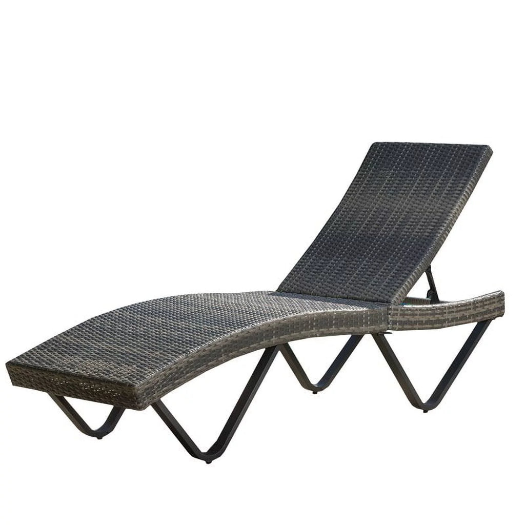 Grey Single Chaise Lounger N2687