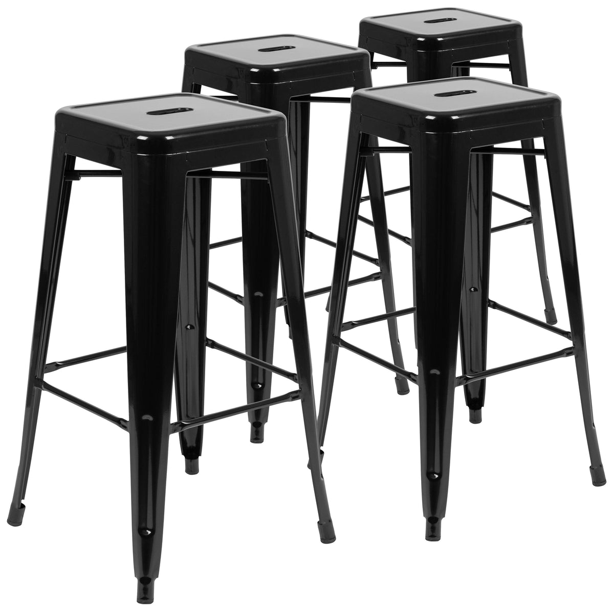 4 Pack 30x22 High Metal Stackable Bar Stool E626