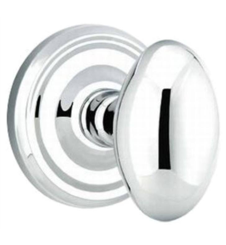 Passage Knob with Regular Rose Bright Chrome Finish D32429