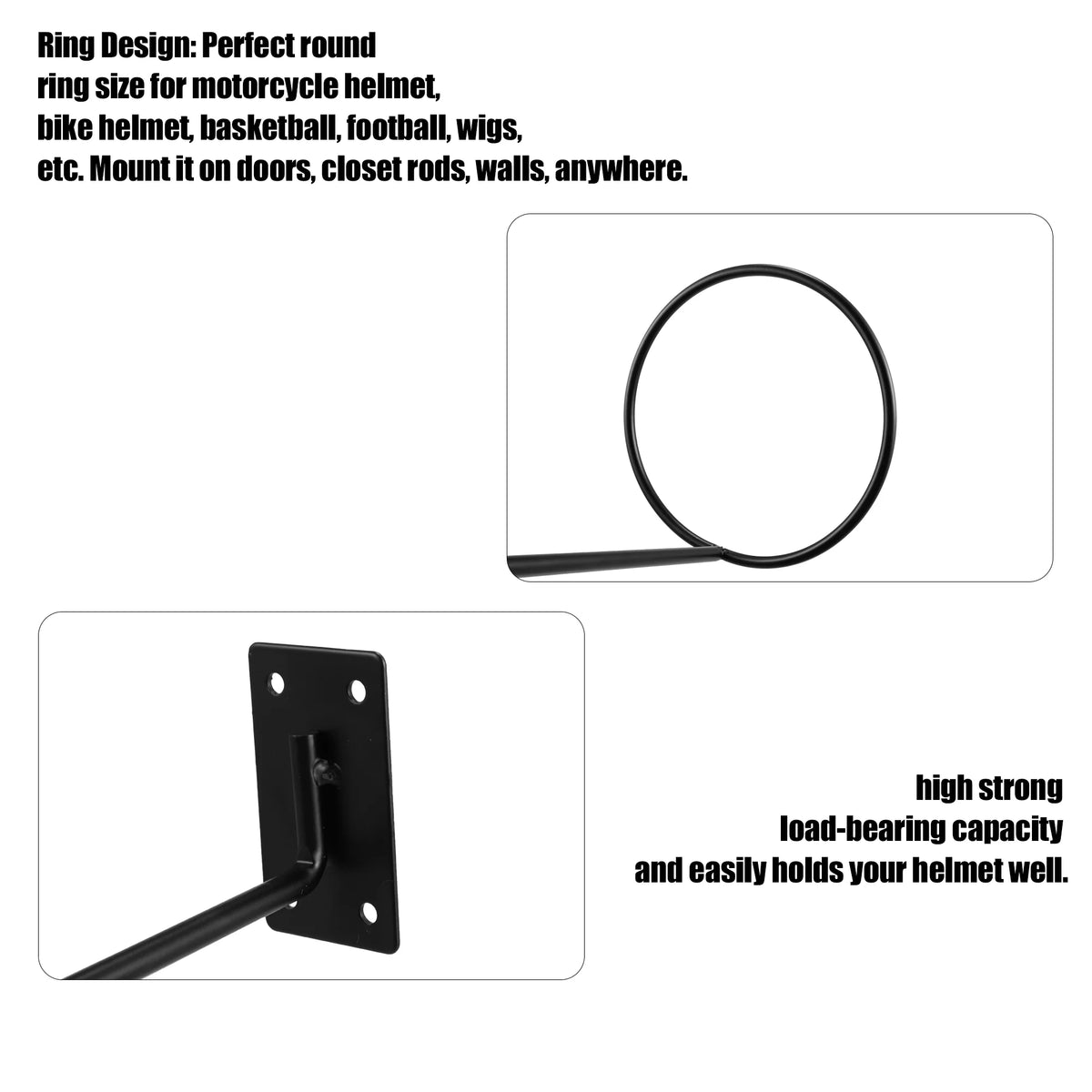 Motorbike Helmet Holder Wall Mounted Hook Q8640