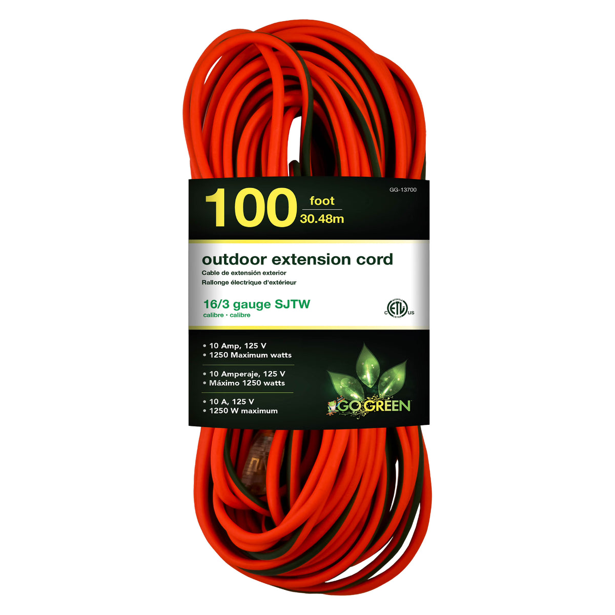 16/3 100 Ft SJTW Outdoor Extension Cord with Lighted End Z4968