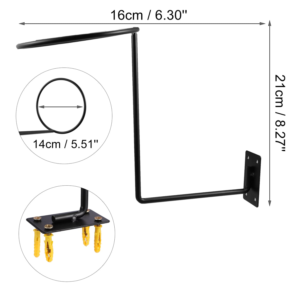 Motorbike Helmet Holder Wall Mounted Hook Q8640